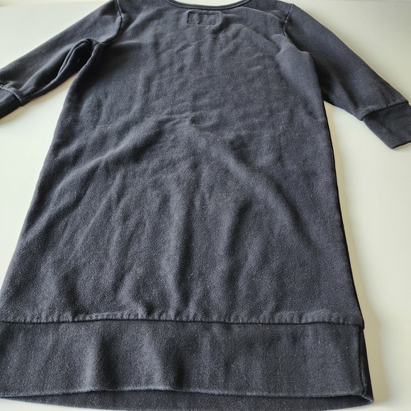 ROOTS CANADA Sweatshirt Dress Womens XS Black Sweat Relaxed Crew Neck Cuff Sleev - Picture 14 of 16